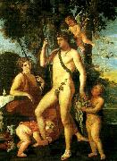 Nicolas Poussin bacchus-apollo Spain oil painting reproduction